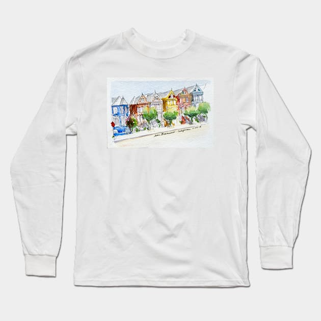 The Painted Ladies Long Sleeve T-Shirt by ElSketchero